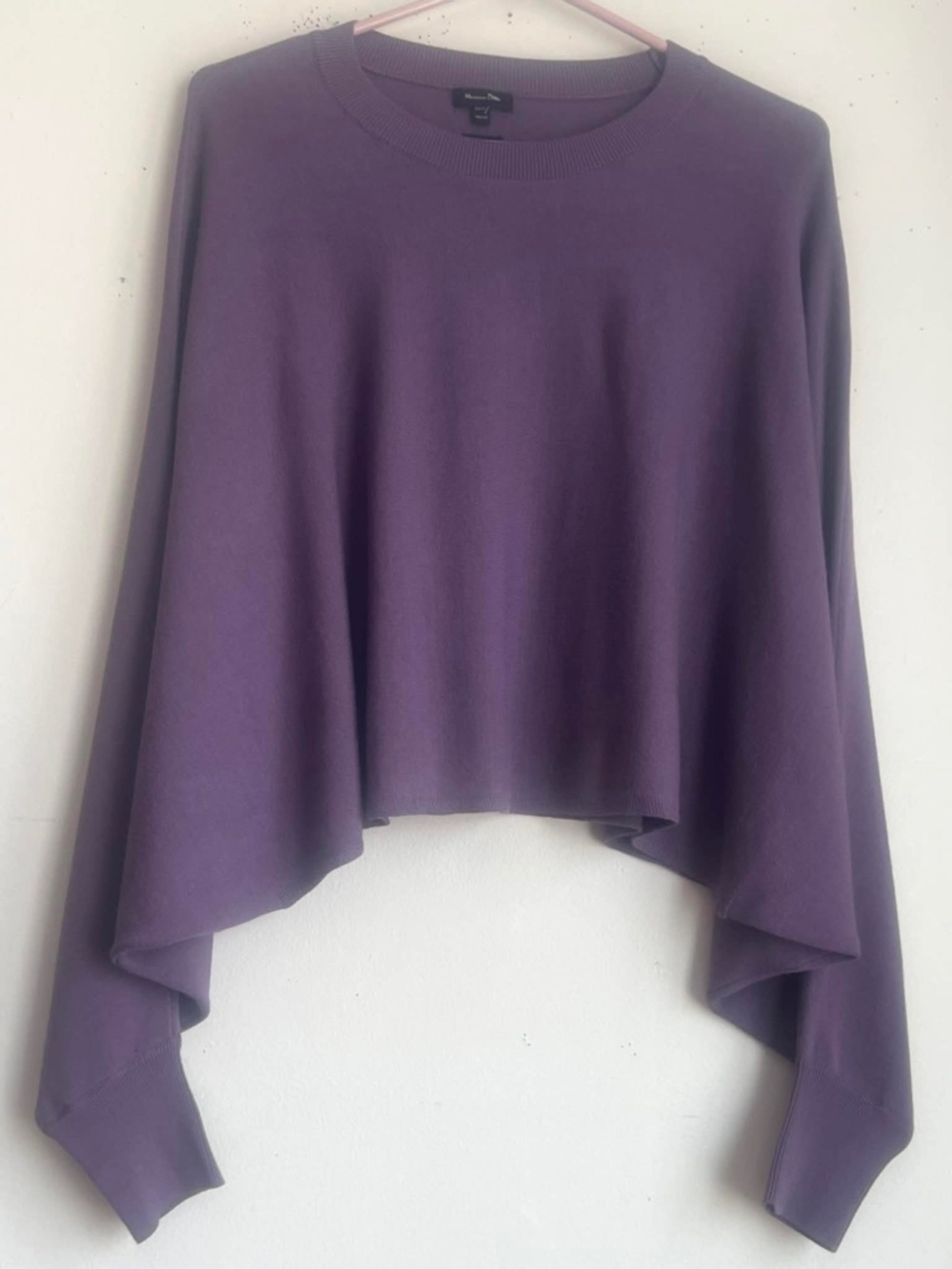 Purple Draped Crew Sweatshirt - Women